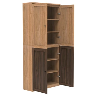 【特力屋】組合  萊特組合式書櫃 淺木櫃/淺木層板8入/淺木門2入 78x30x174.2cm
