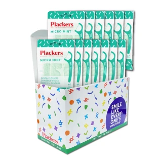 【美國Plackers】微薄荷清涼牙線棒(36支裝x12包)