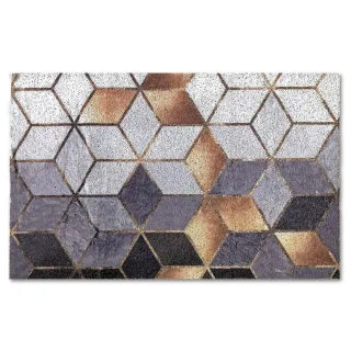 【特力屋】絲圈刮泥可裁切地墊/玄關墊 幾何 50x80cm