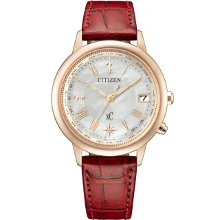【CITIZEN 星辰】XC 鈦 台灣25周年 光動能電波錶 女錶  禮物(CB1105-02W)