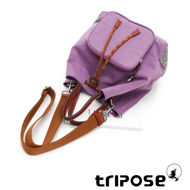 【tripose】漫遊系列岩紋手提斜背水桶包(夢幻紫)