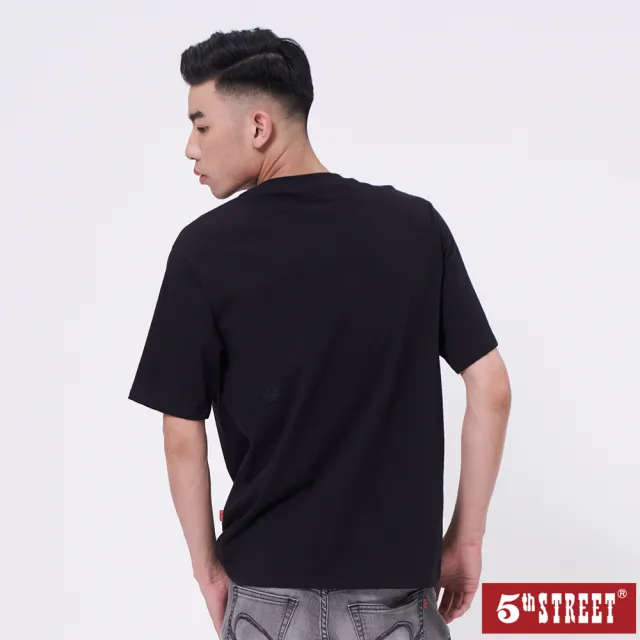 【5th STREET】中性瓶蓋袋花騰袋花T-黑色