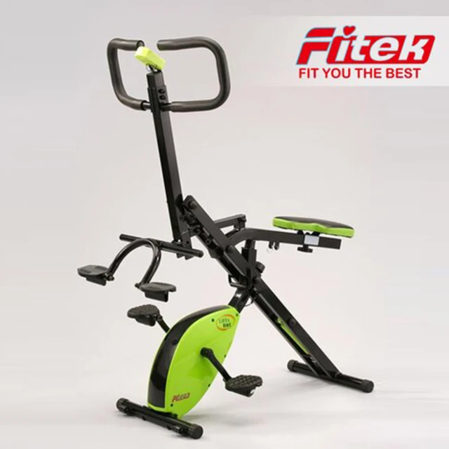 【Fitek健身網】二合一磁控車+深蹲騎馬機 兩用飛輪健身車 伸展健身車(可折疊收納 深蹲健腹機 磁控健身車)