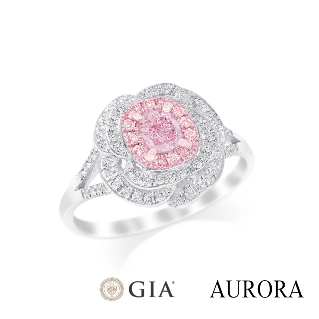 AURORA 歐羅拉 GIA 30分天然粉紅鑽石18K鑽戒 歌頌(Faint Pink)