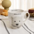 【YU Living 信歐傢居】俏皮動物造型陶瓷馬克杯二件組 600ml個(9款可選/白色/早餐咖啡杯)