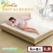 【LooCa】防蹣抗敏5cm益生菌舒眠HT乳膠床墊-雙人5尺(共2色)