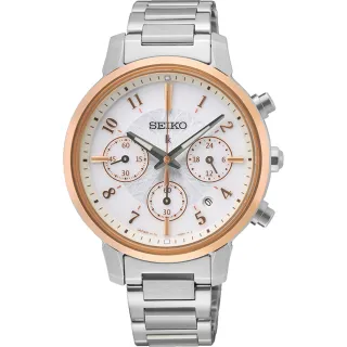 【SEIKO 精工】LUKIA 廣告款 太陽能三眼計時女錶 母親節 禮物 送禮(SSC906J1/V175-0FC0KS)