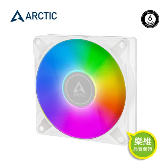 【Arctic】P12 PWM PST A-RGB 12公分共享旋風扇 白(原廠保固六年)