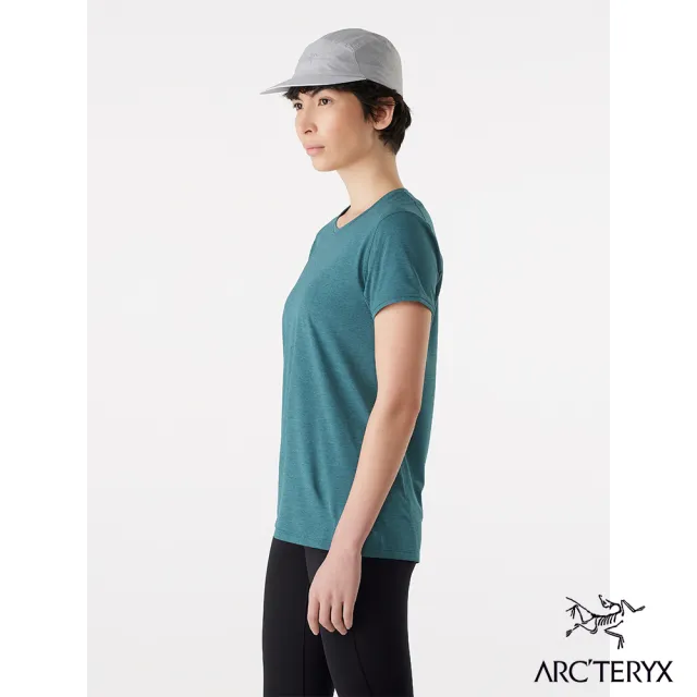 【Arcteryx 始祖鳥官方直營】女 Taema 快乾 短袖 圓領衫(沙漠雜粉/陶醉棕)