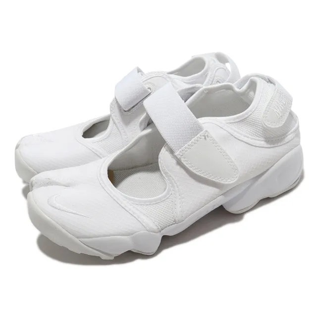 NIKE 耐吉】忍者鞋Wmns Air Rift Breathe 女鞋白全白休閒涼鞋魔鬼氈分