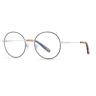 【INVU】瑞士文雅質感細黑圓框光學眼鏡(白銀/秋彩-B3903C)