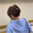 【Emi 艾迷】時尚 抓夾 金屬感 交叉 髮夾 簡約