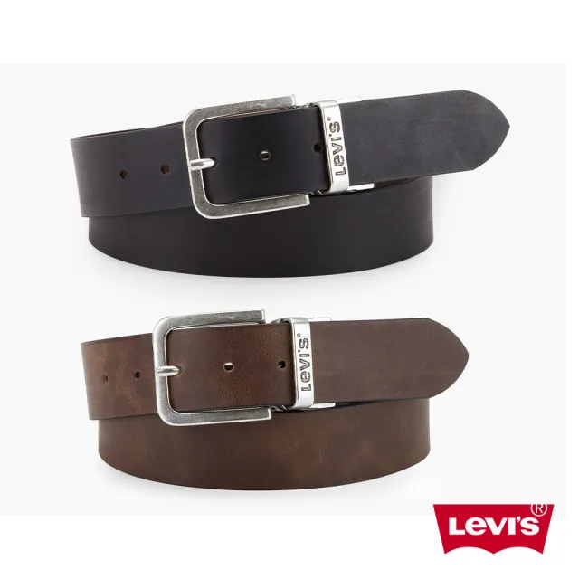 【LEVIS】男款 雙面用真皮皮帶 / 精工Logo鐫刻釦頭 人氣新品 77134-2086