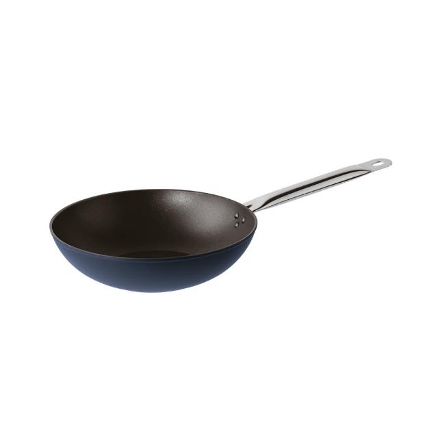 【Sambonet】義大利 Sambonet Midnightblue 炒鍋/28cm(義大利製/不沾鍋/鍋具/炒鍋/星空藍)