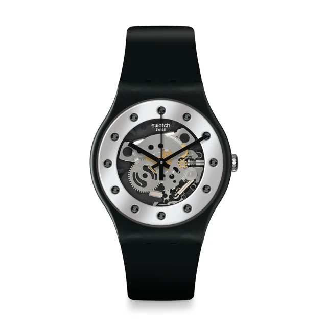 【SWATCH】New Gent 原創系列手錶 SILVER GLAM AGAIN 男錶 女錶 瑞士錶 錶(41mm)