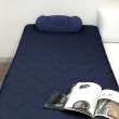 【Simple Living】獨立筒記憶棉雙面兩用可折疊床墊-深藍(單人加大-3.5x6.2尺)
