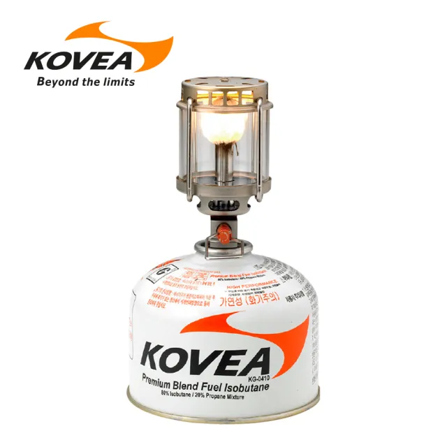 【KOVEA】鈦合金鈦瓦斯燈 KL-K805 _ 附收納盒 含燈芯(戶外瓦斯露營燈 帳篷燈 野營燈 輕量便攜高山瓦斯燈)