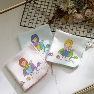 【Peter&Andy】童趣小方巾-小精靈(台灣製送禮自用兩相宜  可作手帕/茶巾)