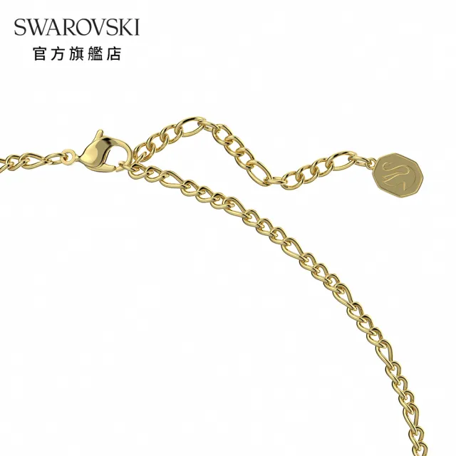 【SWAROVSKI 官方直營】Curiosa 項鏈黃色 鍍金色色調 交換禮物