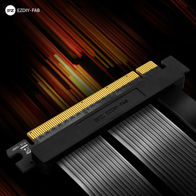 【EZDIY-FAB】新型PCIe4.0 16x VGA 顯示卡 延長排線 30cm 90度(顯卡延長排線)