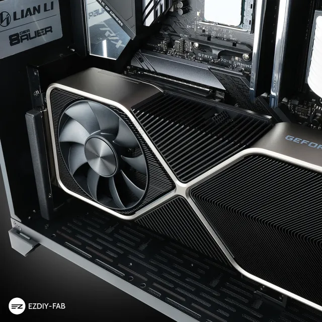 【EZDIY-FAB】新型PCIe3.0 16x VGA 顯示卡延長排線 30cm 90度(顯卡延長排線)
