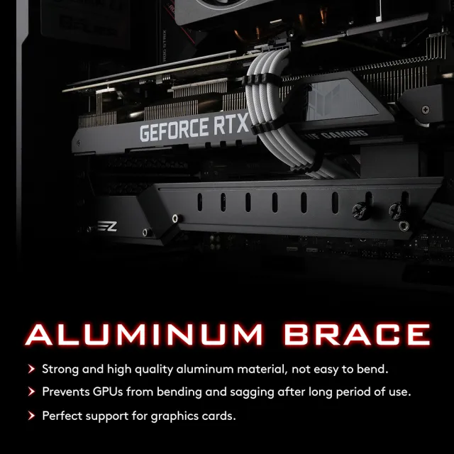 【EZDIY-FAB】新顯示卡支撐支架 GPU顯卡支架  鋁製顯示卡支架 黑/白色(顯卡支架)