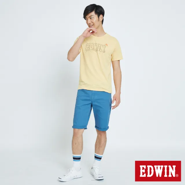 【EDWIN】男裝 503基本五袋休閒色短褲(藍色)