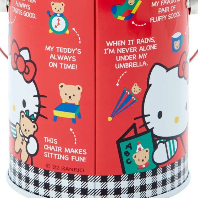 【SANRIO 三麗鷗】油漆桶造型 手提鐵製收納筒 鐵罐筆筒 Hello Kitty(文具雜貨)