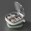 迷你便攜式方型分格藥盒 密封設計防水防潮(6格款1入)