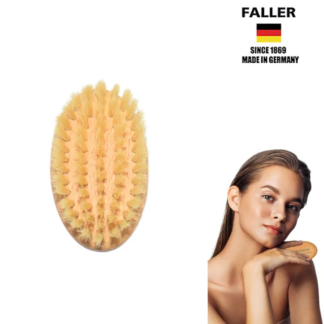 【FALLER 芙樂】德國製白豚鬃臉部深層按摩乾刷(乾刷/沐浴按摩美容潔顏/10週年慶)