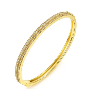 【Jpqueen】氣質淑女閃亮耀眼鋯石手環(2色可選)