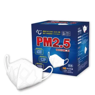 【匠心】PM2.5 專業防霾口罩 B級防護(12入/盒)