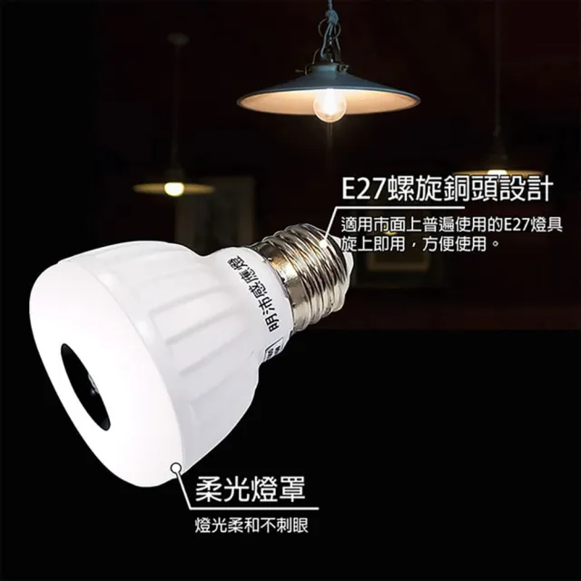5W LED紅外線人體感應燈-E27銅頭型(人來即亮 人走即滅-MP4855)