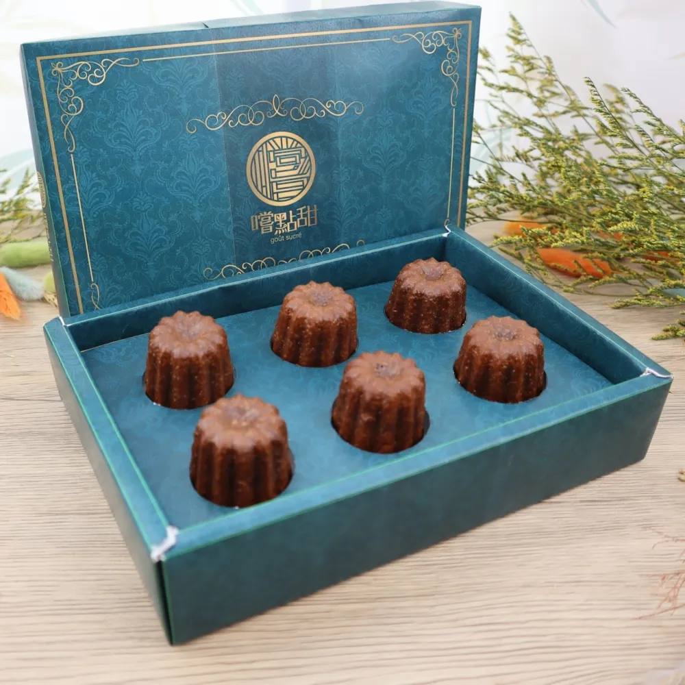 【嚐點甜】法式黃金可麗露-巧克力風味(每盒6顆x44g)