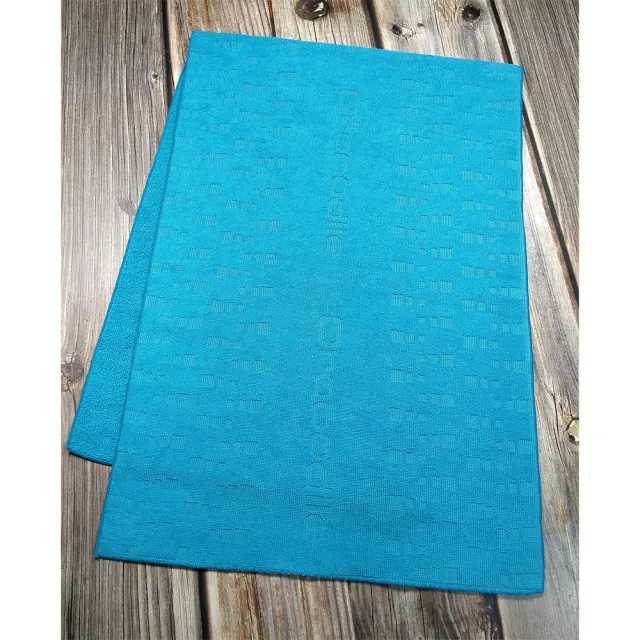 【Crocodile】超細纖維運動毛巾 藍色寬版
