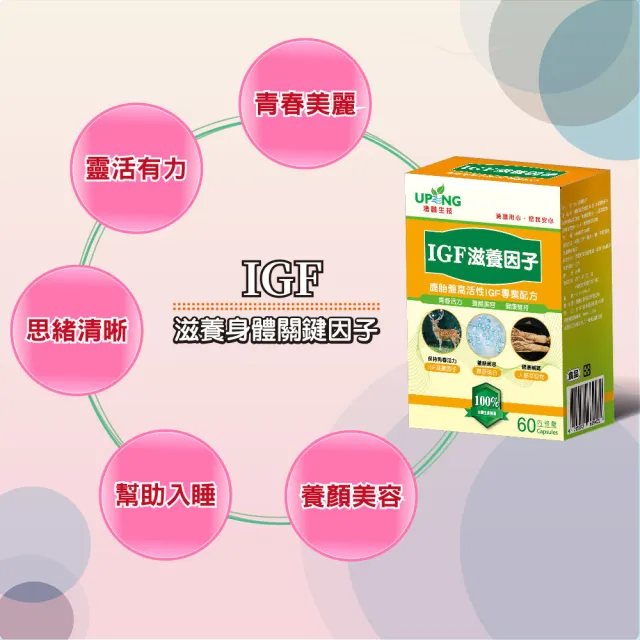 【湧鵬生技】IGF滋養因子買4送2六入組(鹿胎盤；燕窩；Q10；60顆/盒；共360顆)(春節禮盒)