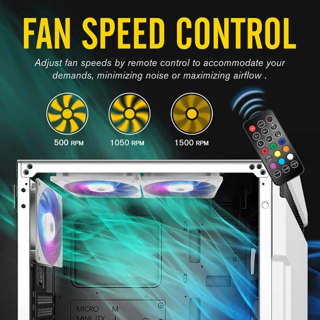 【EZDIY-FAB】RGB方框電腦散熱風扇 5V 3PIN主板同步 高性能且智慧溫控靜音-5顆(電腦散熱風扇)