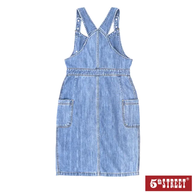 【5th STREET】女裝 牛仔洋裝 連身洋裝 深藍(990050)