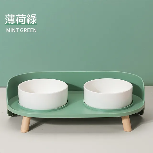【bebehome】寵物陶瓷雙碗組合(防打翻陶瓷貓碗狗碗/高腳碗架) - momo購物網 - 好評推薦 -2026年7月