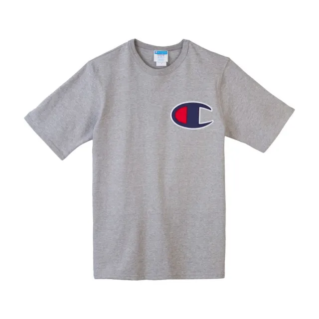 【Champion】大C LOGO貼布重磅純棉短袖T恤(上衣)