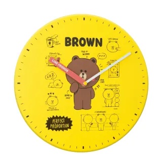 【CarryPlus】我是熊大鐵片時鐘掛鐘_LINE FRIENDS官方授權(Carry+獨家設計鐵片鐘、MIT高品質)
