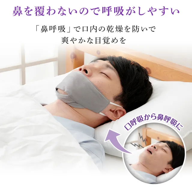 【Aimedia 艾美迪雅】鼻腔呼吸絲綢面罩-灰色