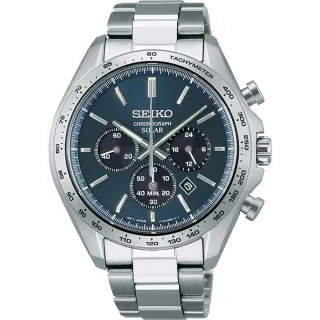 【SEIKO 精工】太陽能三眼計時手錶-42.2mm 送行動電源 開學(SBPY163J/V175-0FA0B)