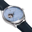 【ORIENT 東方錶】東方之星 Open Heart 系列 湖水藍 動力儲存顯示 鏤空機械腕錶 / 40.4mm(RE-AT0203L)