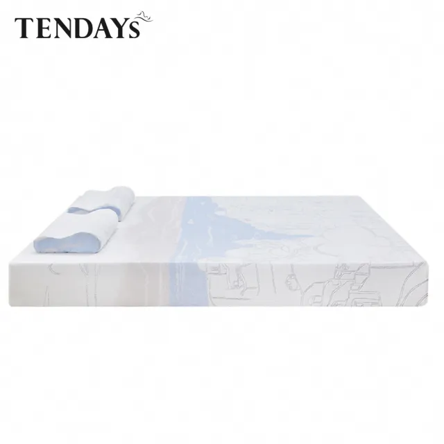 【TENDAYS】希臘風情紓壓床墊6尺加大雙人(22cm厚 可兩面睡 記憶床墊)