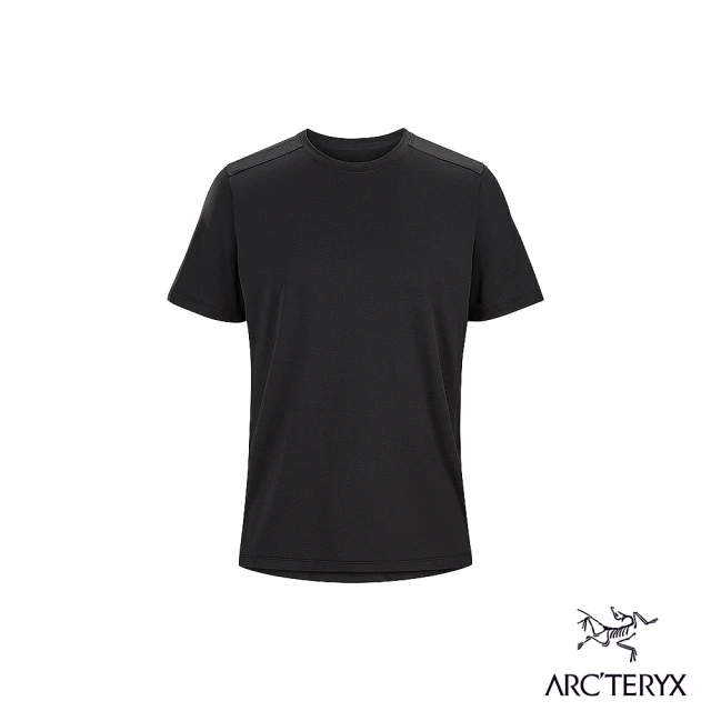 【Arcteryx 始祖鳥】男 Cormac Logo 快乾短袖圓領衫(黑)