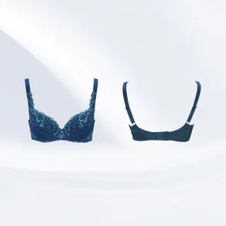 【Swear 思薇爾】星光燦爛系列B-F罩蕾絲包覆女內衣(沉靜藍)_出清品