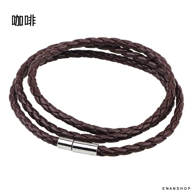 【ENANSHOP 惡南宅急店】多層編織麻花手環2入組 韓國龐克手環 情侶手環 情侶手鍊-0358B