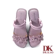 【DK 高博士】貴氣雕花平底女涼鞋 75-2310-20 紫色