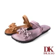 【DK 高博士】貴氣雕花平底女涼鞋 75-2310-20 紫色